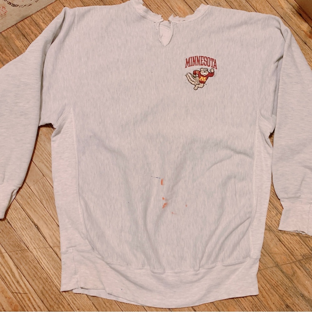 Champion reverse weave 90s distressed kurt cobain style nirvana